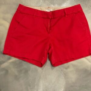 J. Crew Vibrant Red Women's Chino Shorts Size 4